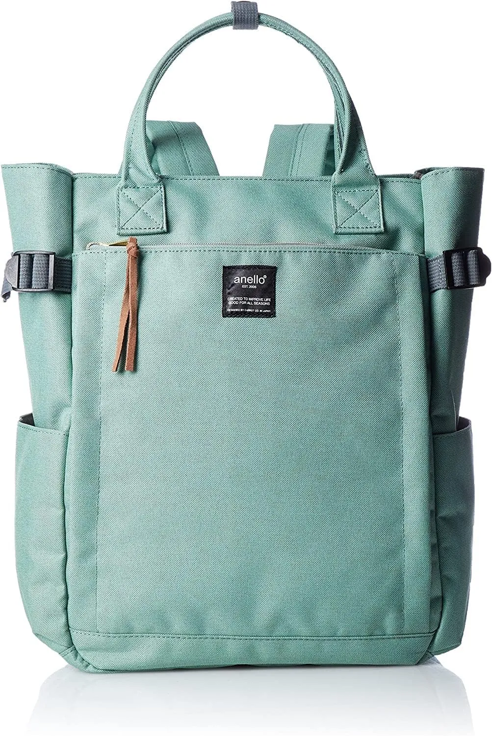 Anero POST ATC1225Z 2-Way Backpack, A4, Multi-Storage, Mint Green