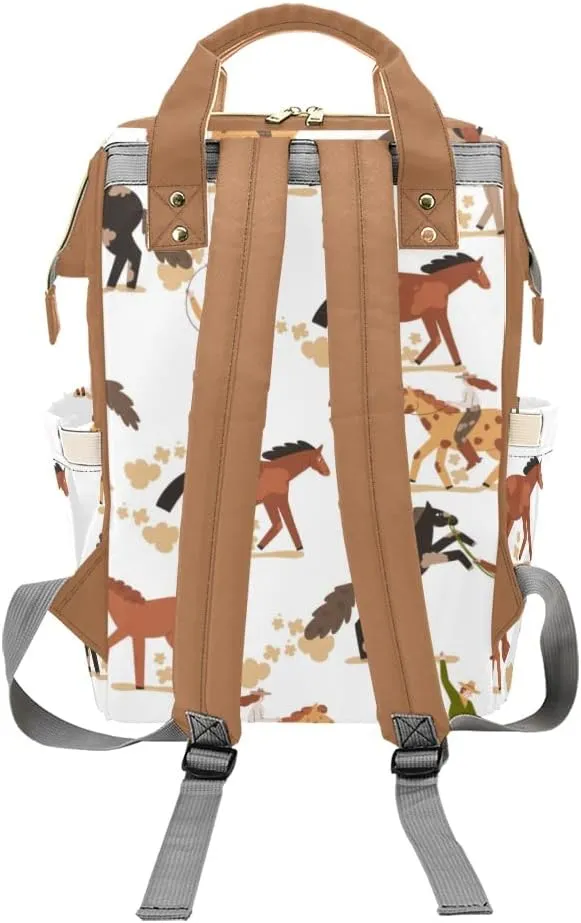 Animal Cowboy Cow Personalized Diaper Bag Backpack Bookbag Name Daypack Large Mommy Bag for Boys Birthday Adult Girls
