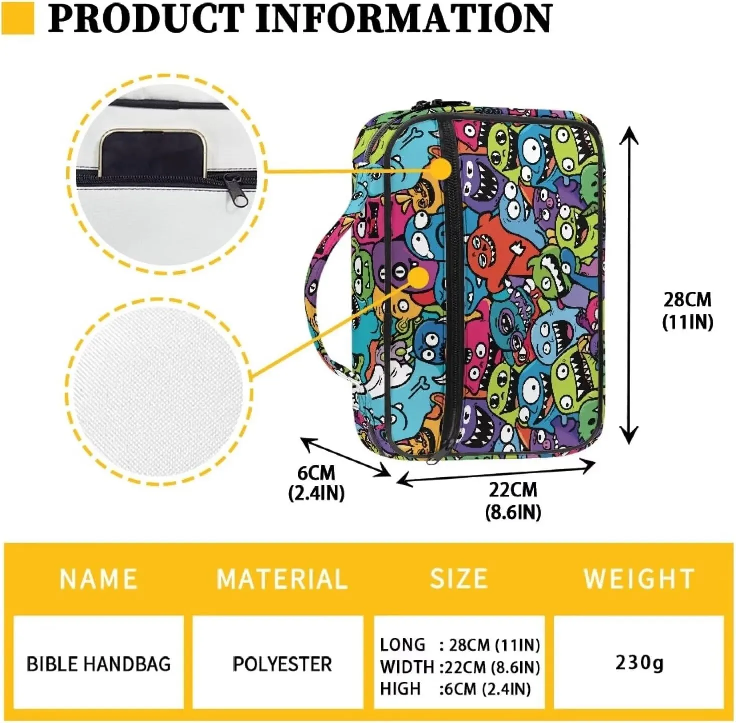 Animals Pattern Bible Cover for Women Men Large Bible Case for Boys Girls Bible Tote Bag Religious Gifts Christian Gifts Inspirational Gifts Easter Gift for Women Men,Catholic Gifts