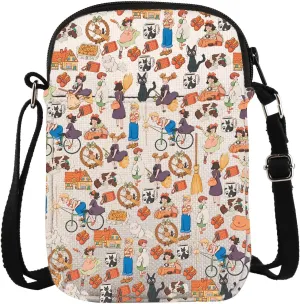 Animated Movie Inspired Crossbody Bag Black Cat Gift Magic Girl Gift Animated Movie Fans Gift