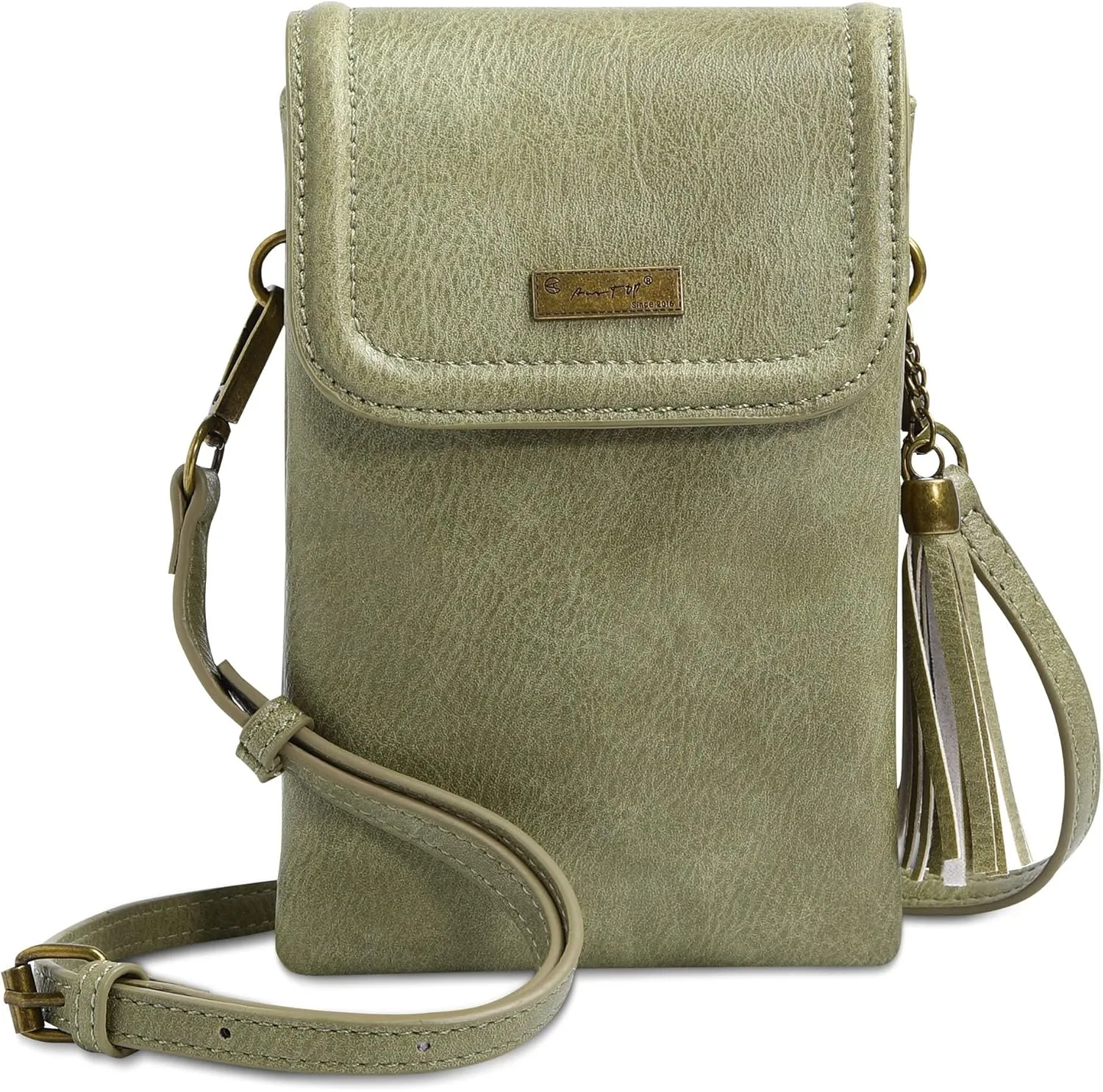 AnsTOP Small Crossbody Bags for Women, Crossbody Cell Phone Bag Tassel Wallet Purses with 2 Strap Best Gift for Women