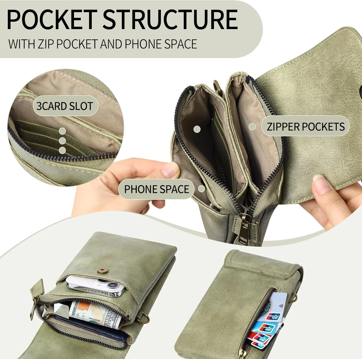 AnsTOP Small Crossbody Bags for Women, Crossbody Cell Phone Bag Tassel Wallet Purses with 2 Strap Best Gift for Women