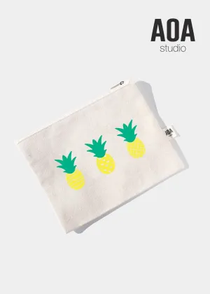 AOA Canvas Pouch - Pineapples