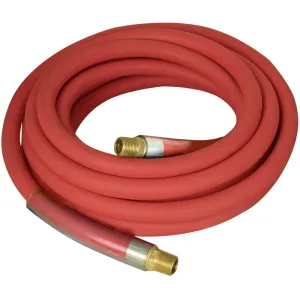 Apache 98108809 3/4" x 100' Industrial Rubber Water Hose Assembly with Male x Female Garden Hose Thread Fittings,Black