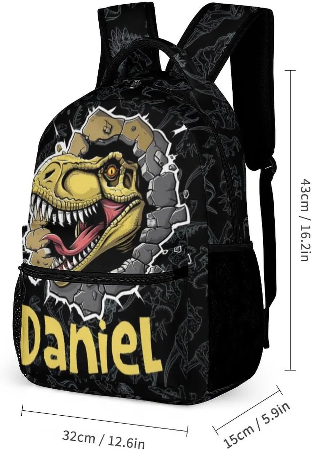 Artsadd Personalized Backpack for Boys Kids Lunch Bag Box Sets Custom Name School Bag for Preschool Kindergarten Elementary Back to School Gift for Son
