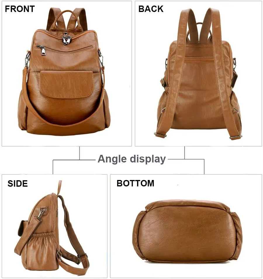 ASDSSRY Women Fashion Backpack Purse Waterproof Bookbags Travel Shopping Rucksack Convertible Ladies Shoulder Bag