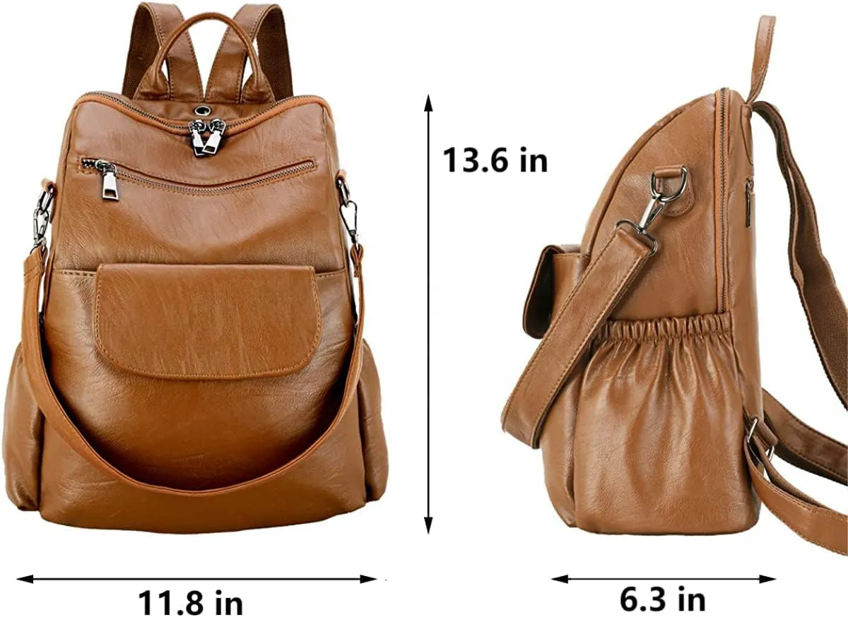 ASDSSRY Women Fashion Backpack Purse Waterproof Bookbags Travel Shopping Rucksack Convertible Ladies Shoulder Bag