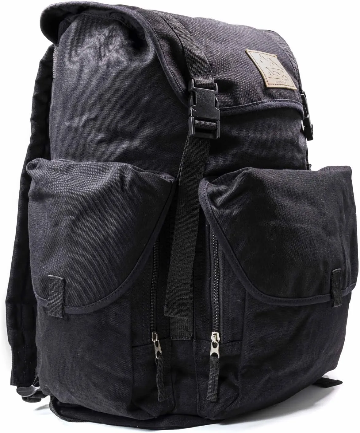ASR Outdoor 30L Heavy Duty Gold Prospecting Backpack, Canvas Camping Rucksack (Black)