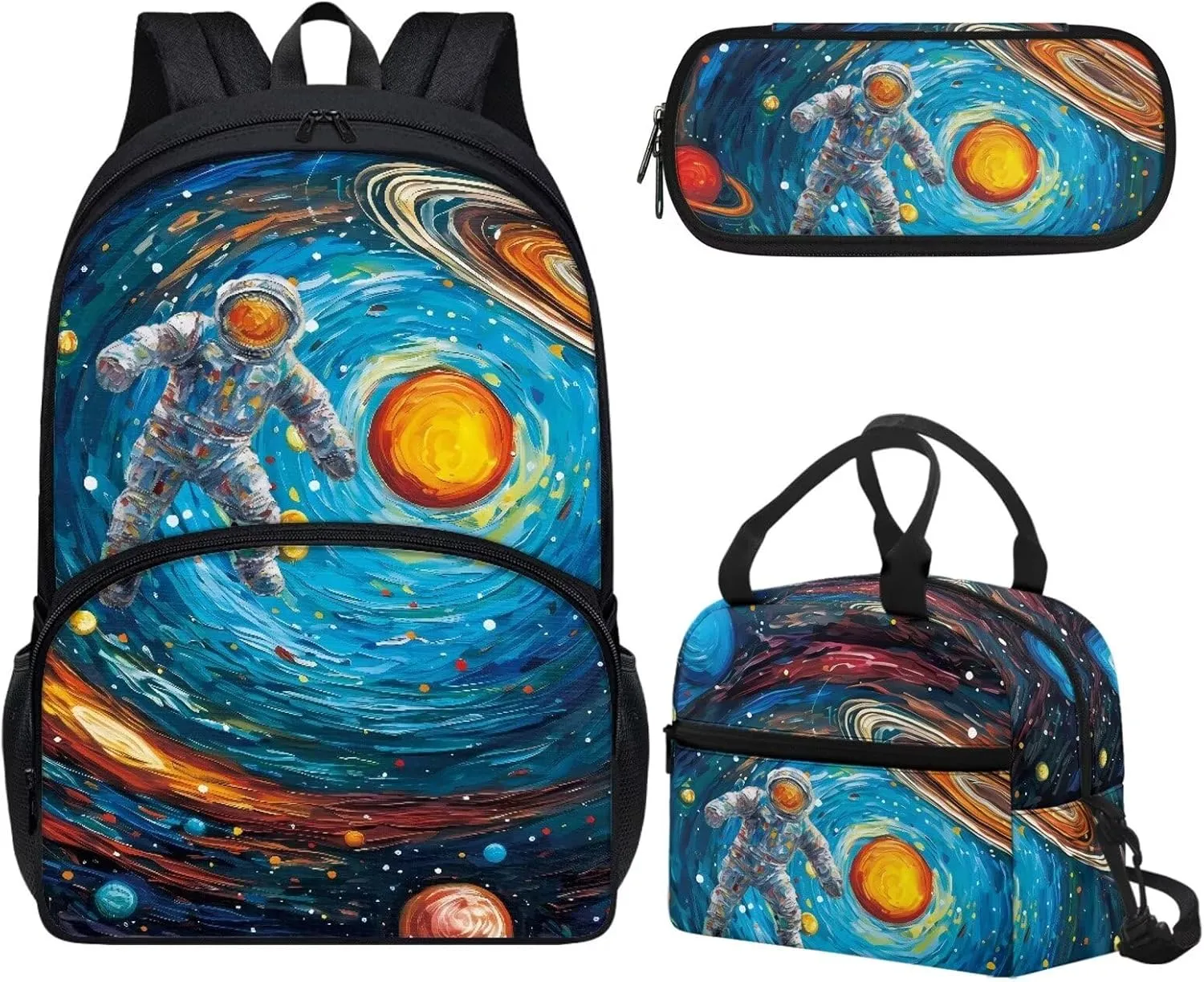 Astronauts in the Milky Way Backpack Teen Girls School Backpack Kids Bookbag Lightweight Travel Laptop Backpack Stylish Casual Daypack