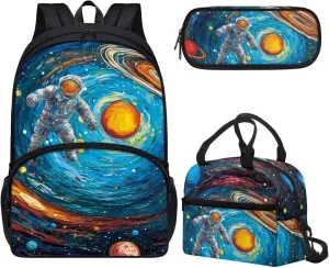 Middle School Student Schoolbag Trolley Pouches
