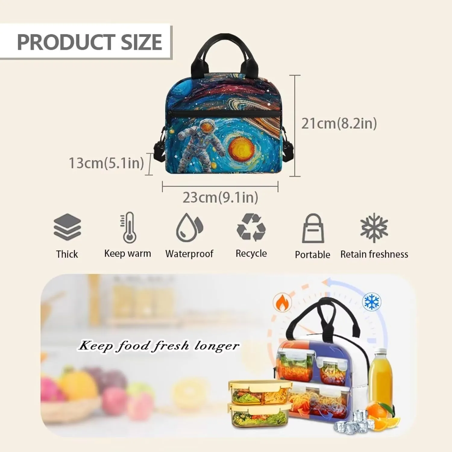 Astronauts in the Milky Way Backpack Teen Girls School Backpack Kids Bookbag Lightweight Travel Laptop Backpack Stylish Casual Daypack