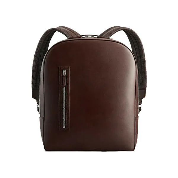 Au Chocolate Brown Leather Backpack