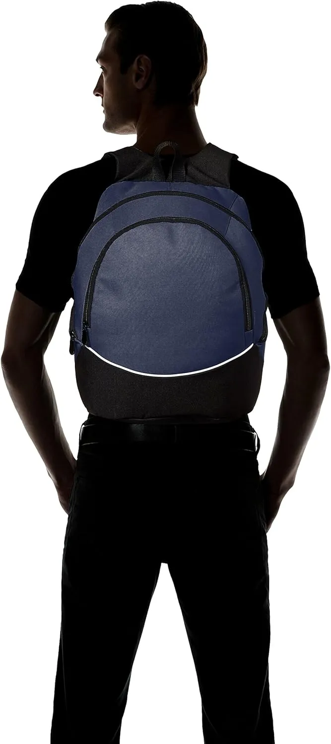 Augusta Sportswear Large Tri-Color Backpack, One Size, Navy/Black/White