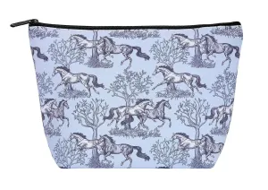 AWST Int'l "Lila" Blue Toile Cosmetic Pouch