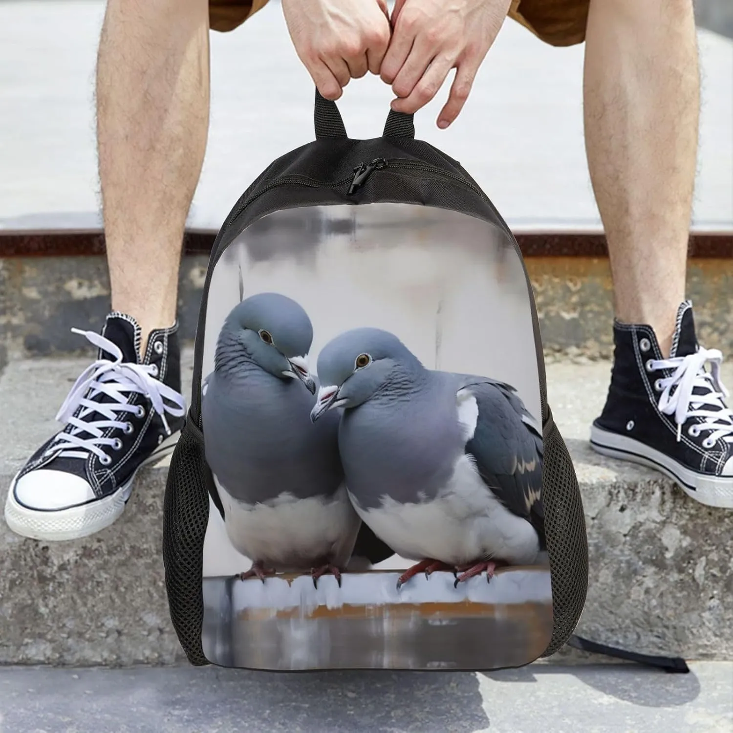Backpack for Woman Men Casual Daypack Doves Laptop Backpack 17 In Lightweight Carry-on Bag for Travel Work