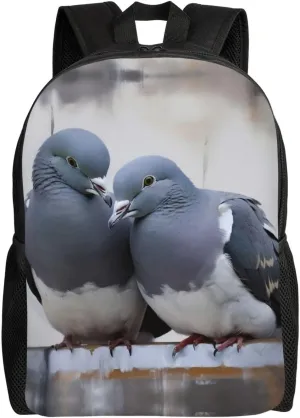 Backpack for Woman Men Casual Daypack Doves Laptop Backpack 17 In Lightweight Carry-on Bag for Travel Work
