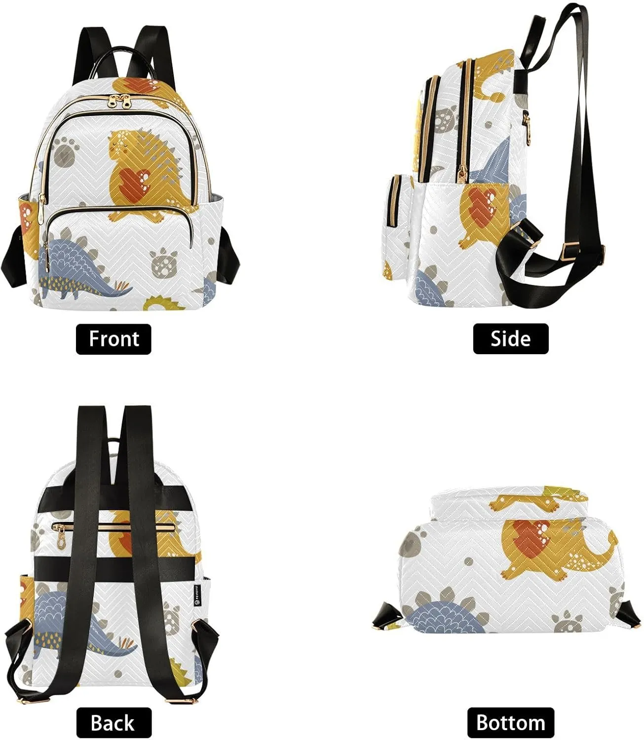 Backpack for Women Shoulder Bag Lightweight Mini Backpack Casual Daypack Back Pack for Travel Work Dinosaur (Medium Pattren 2)