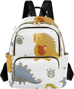 Backpack for Women Shoulder Bag Lightweight Mini Backpack Casual Daypack Back Pack for Travel Work Dinosaur (Medium Pattren 2)