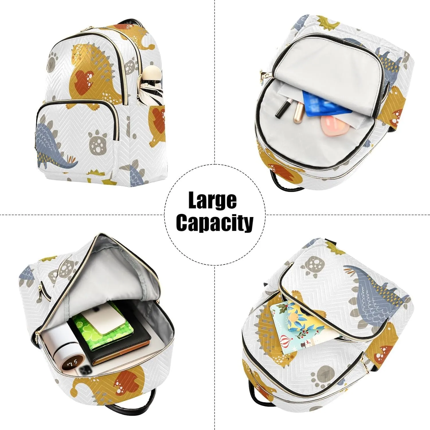 Backpack for Women Shoulder Bag Lightweight Mini Backpack Casual Daypack Back Pack for Travel Work Dinosaur (Medium Pattren 2)