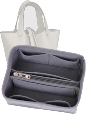 bag organizer insert for picotin 22 bag organizer Liner Bag Zipper Lid Liner Organizer 1008grey-B-M