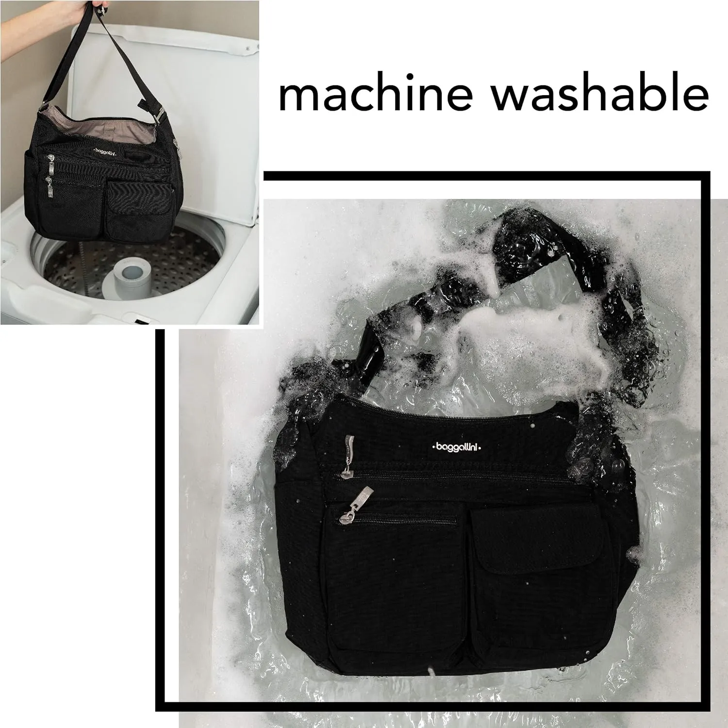 Baggallini Big Zipper Travel Crossbody Bag