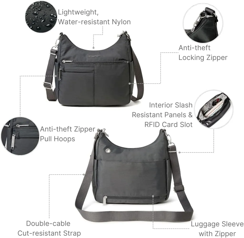 Baggallini Securtex Anti-Theft Free Time Crossbody Bag