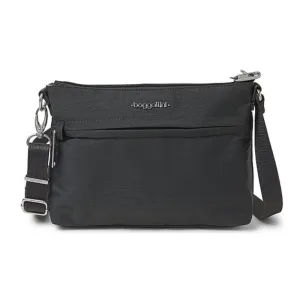 Baggallini Securtex Anti-Theft Memento Charcoal Crossbody Bag (Women's)