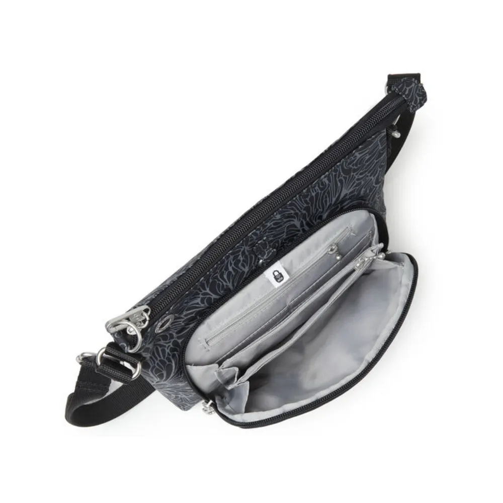 Baggallini Securtex Anti-Theft Memento Midnight Blossom Crossbody Bag (Women's)