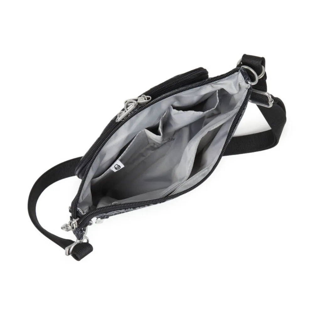 Baggallini Securtex Anti-Theft Memento Midnight Blossom Crossbody Bag (Women's)