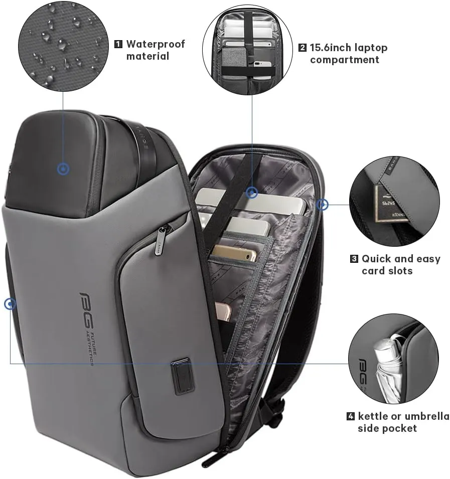 BANGE Smart Business Backpack, Laptop Backpack Fits for 15.6 INCH, Waterproof Travel Back Pack, Fashion Casual Daypack for Men and Women…