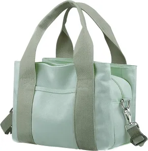 Barsine Canvas Tote Bag for Women Crossbody Shoulder Handbag with Compartments for Work Church College