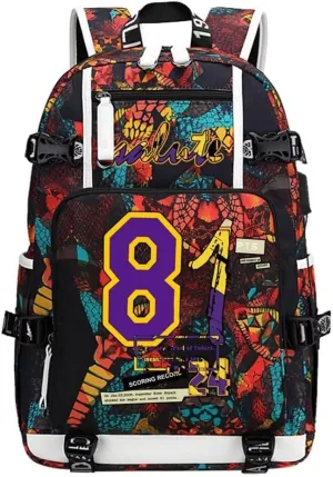Basketball Legend Never Ends Multifunction Backpack Travel Laptop Daypack Fans Bag For Men Women (Style 25)