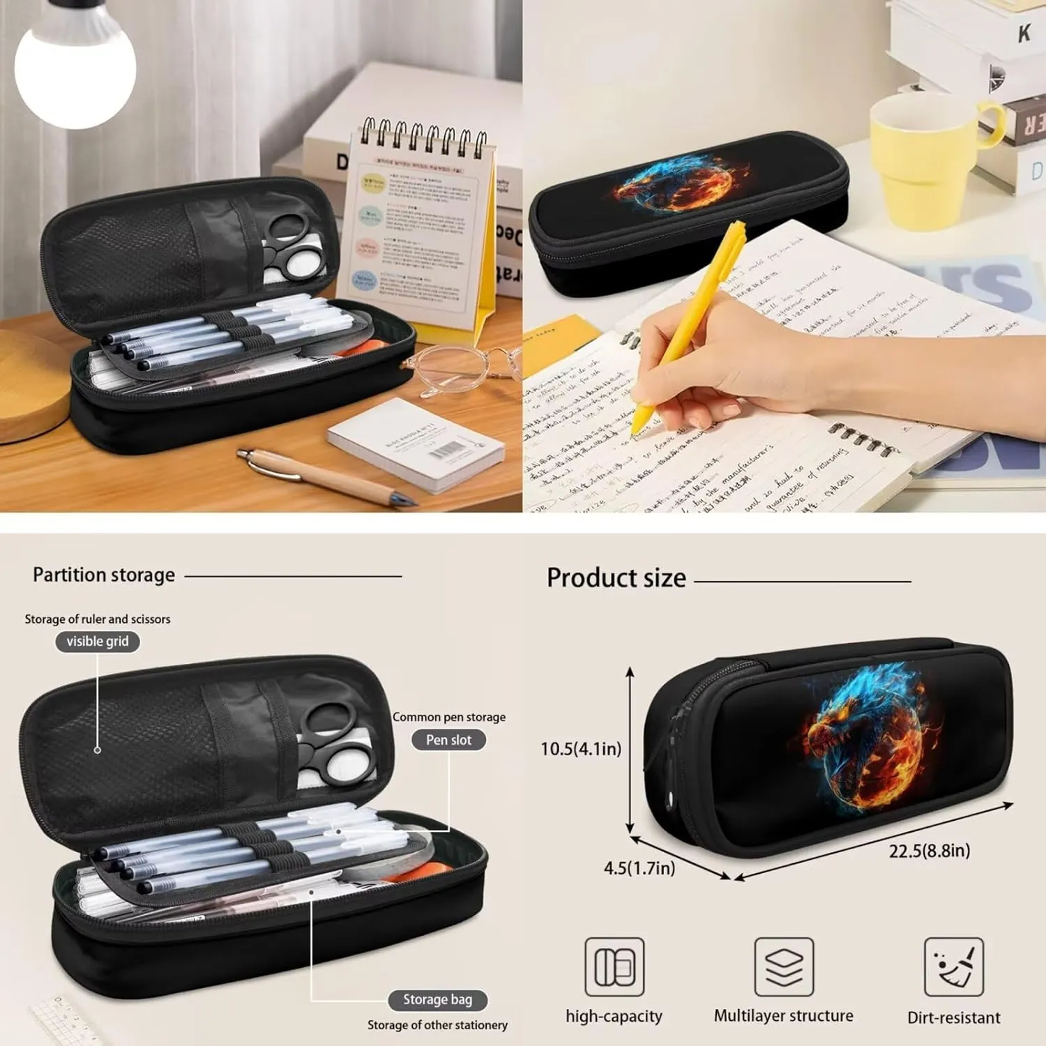 Basketball Monster 3PCS Sports Backpack Kit Kids School Bag Trendy Boys Lunch Bag with Pencil Case Lightweight Bookbag for Elementary Boys Sporty Design