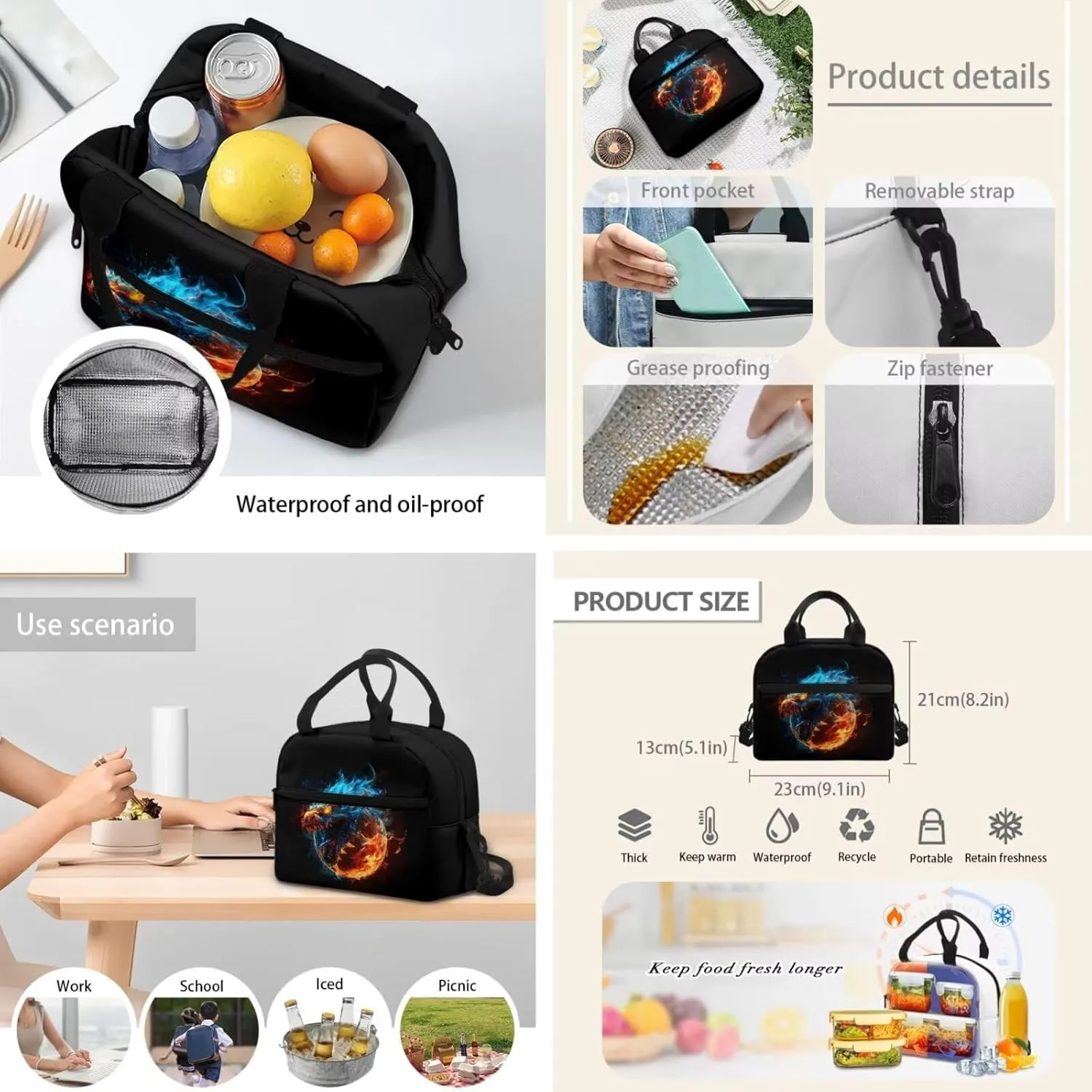Basketball Monster 3PCS Sports Backpack Kit Kids School Bag Trendy Boys Lunch Bag with Pencil Case Lightweight Bookbag for Elementary Boys Sporty Design