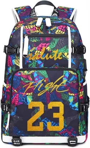 Basketball Player 23 Multifunction Backpack Travel Daypacks Fans Laptop Bag For Men Wome