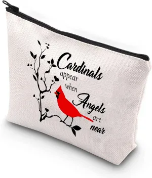 BDPWSS Cardinal Memorial Gift Cardinals Appear When Angels Are Near Red Cardinal Bird Sympathy Travel Pouch (cardinals appear2)