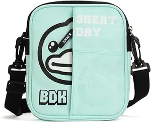 B.Duck Fanny Pack for Women Kids Crossbody Bag Purse Duck Print Boy Girl Canvas Sling Shoulder Bag Workout Travel Gift