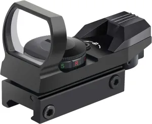 Beileshi Reflex Sight,Adjustable 4 Reticle Styles 5 Brightness Settings Red Green Dot Sight with 20mm Rail Mount
