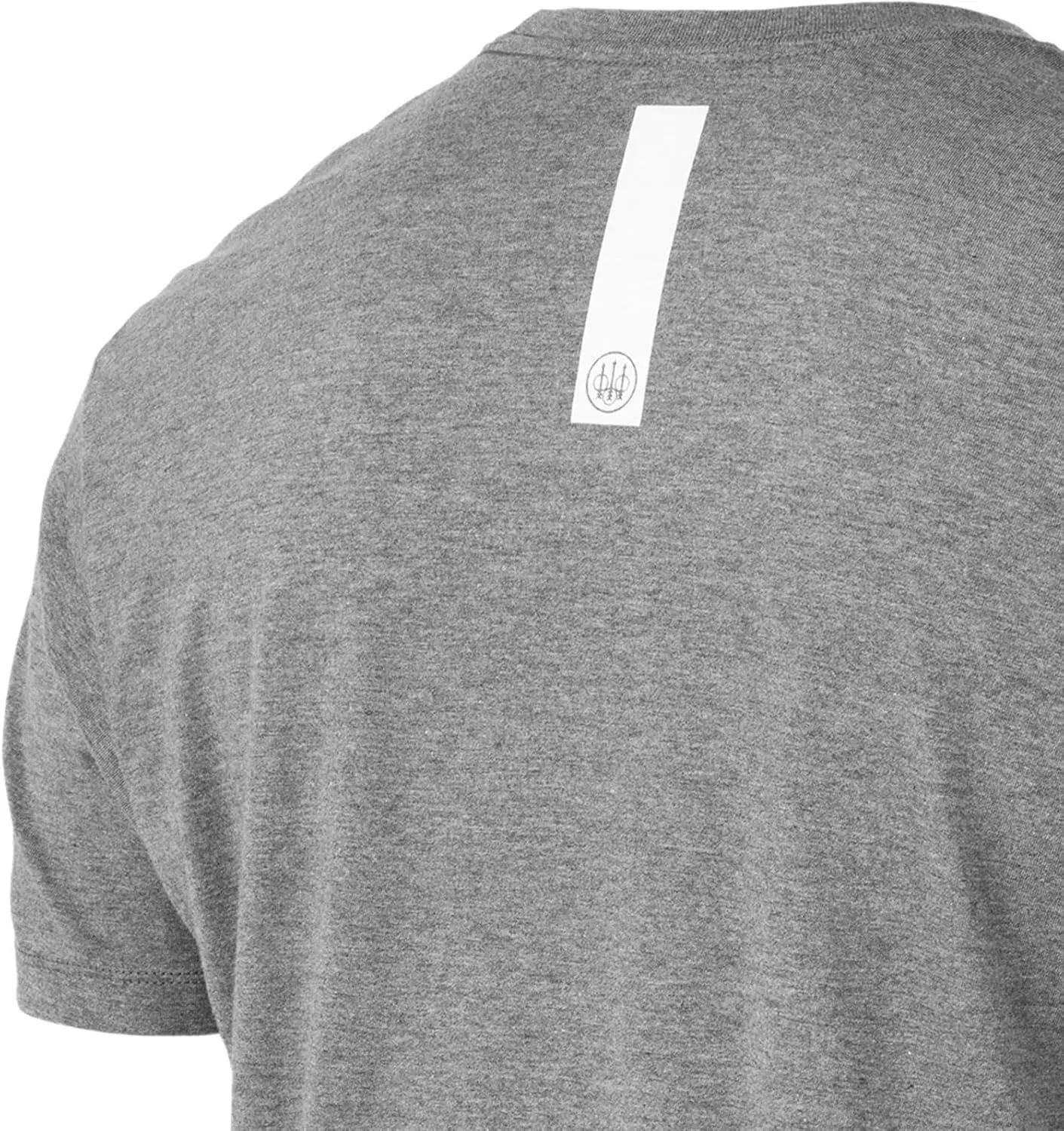 Beretta Men's Hardlines Casual Active Wear Crew Ribbed Neck Logo Pattern Double Needle Hems Regular Fit Short Sleeve T-Shirt