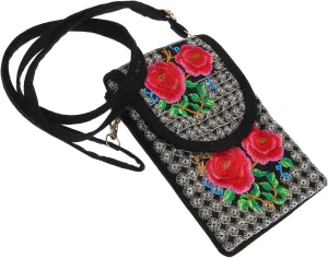 BESPORTBLE Cultural Bag Women's Crossbody Purse Embroidery Flowers Tassel Shoulder Bag Fashion