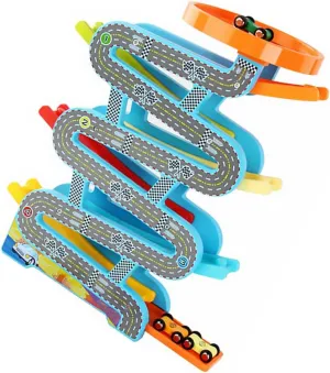 BESTonZON Y Race Cars for Toddlers 6-Track Gliding Toys Boys and Girls Educational Playset Sturdy Track Car Toys Fun for Boys and Girls
