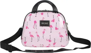 Betsey Johnson Hardside Cosmetic Case - Lightweight Small Size Hardshell Travel Hand Makeup Bag - Adjustable Shoulder Strap - Bag for Women and Girls - Multi-Functional Case