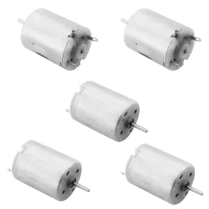 Bettomshin DC Motor 6V 11000RPM 0.35A Micro Motor Electric Motor Round Shaft for RC Boat DIY Airplane Toys Model DIY Hobby, 5Pcs