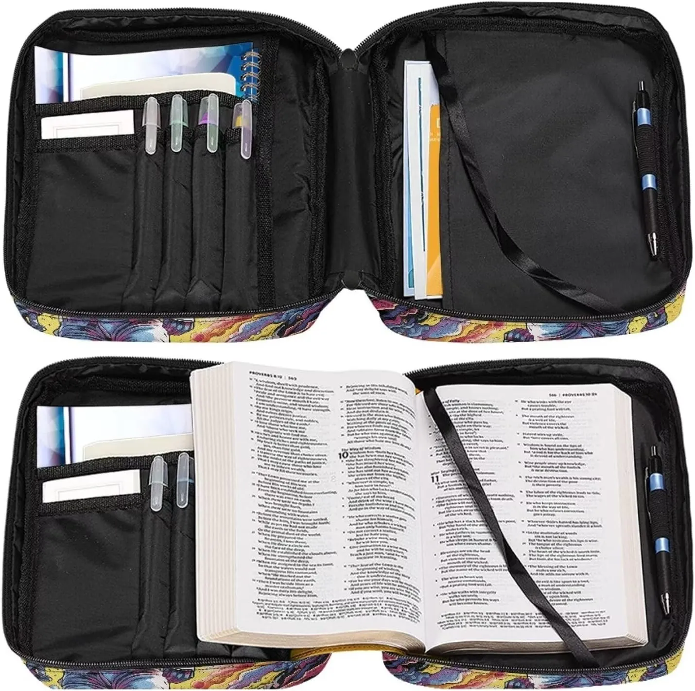 Bible Covers for Women Large Bible Case for Men Floral Tote Bag Bible Carrying Case with Handle