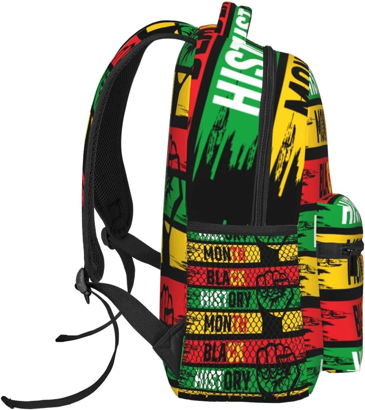 Black History Month Fist Backpack Lightweight Laptop Backpack Casual Daypack Travel Double Shoulder Bag For Women Men