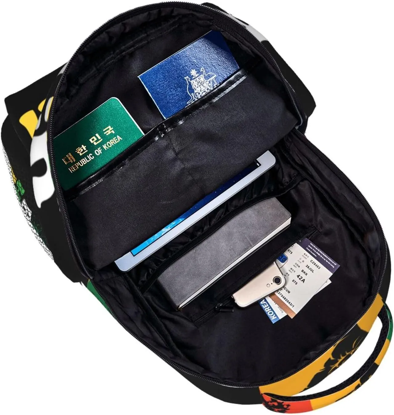 Black History Month Hand Symbol 15 Backpack Lightweight Laptop Backpack Casual Daypack Travel Double Shoulder Bag For Women Men