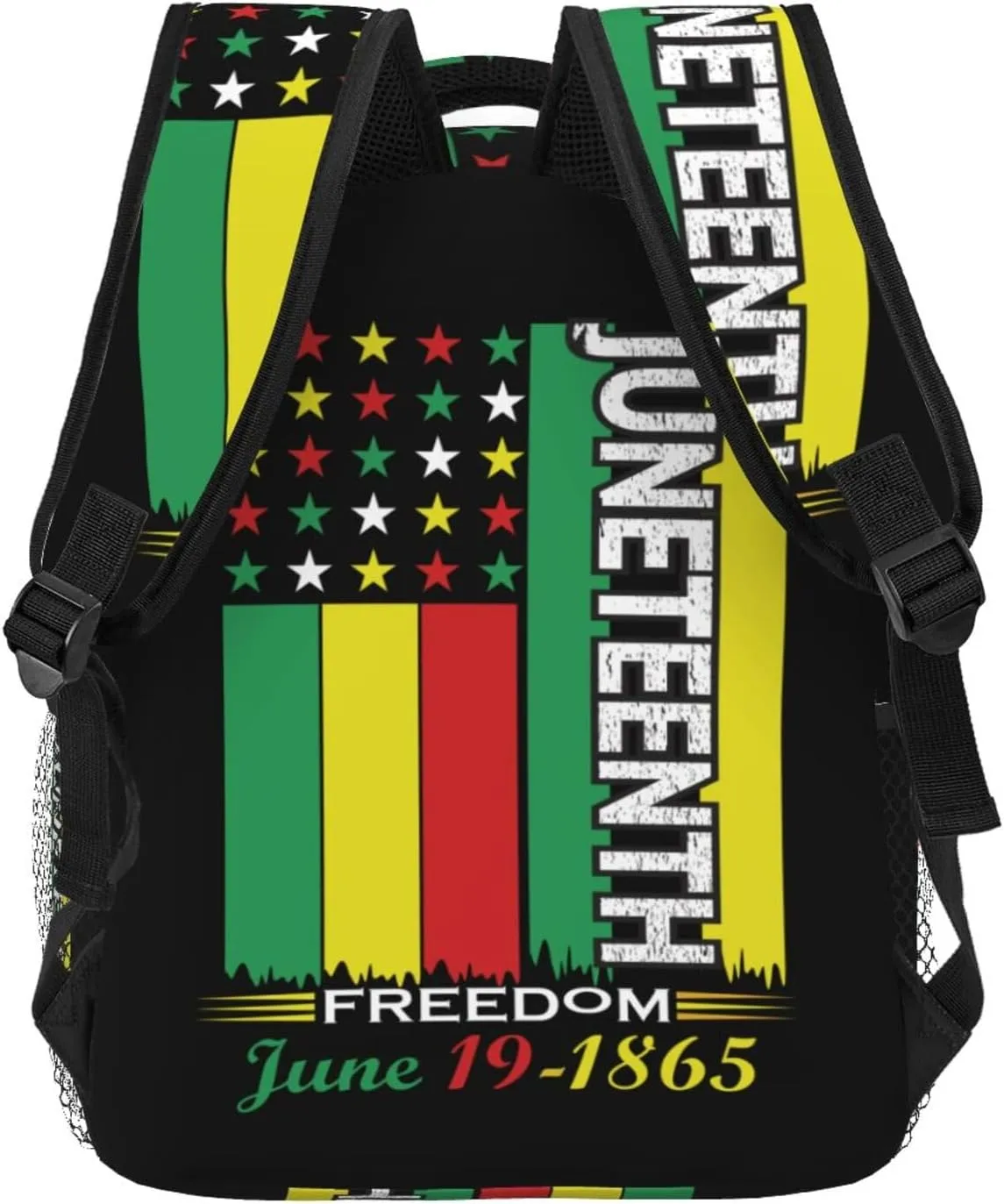 Black History Month JUNETEENTH FREEDOM Backpack Lightweight Laptop Backpack Casual Daypack Travel Double Shoulder Bag For Women Men