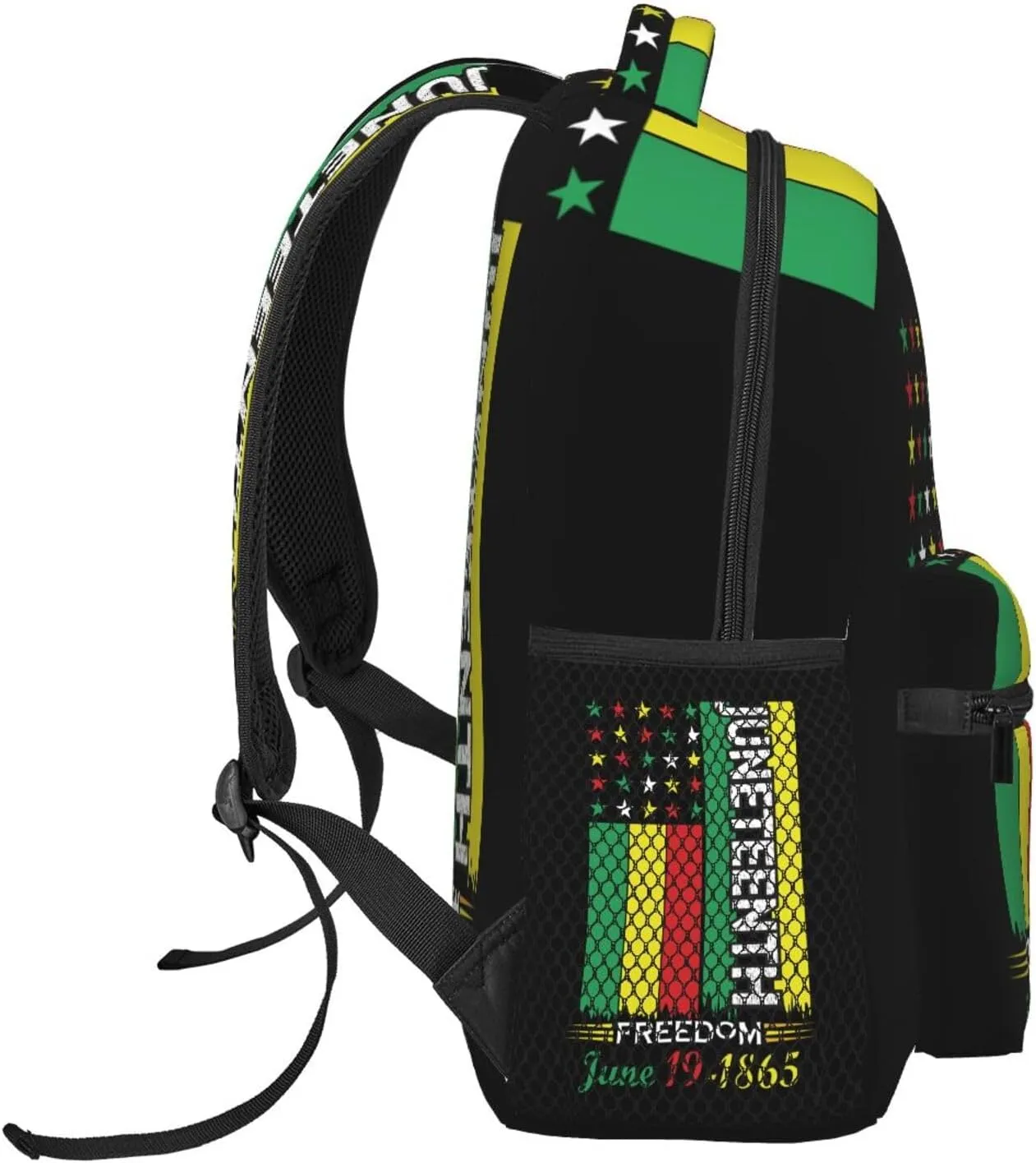 Black History Month JUNETEENTH FREEDOM Backpack Lightweight Laptop Backpack Casual Daypack Travel Double Shoulder Bag For Women Men