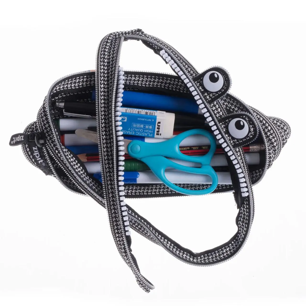 Black   Silver Monster Zipper Pouch