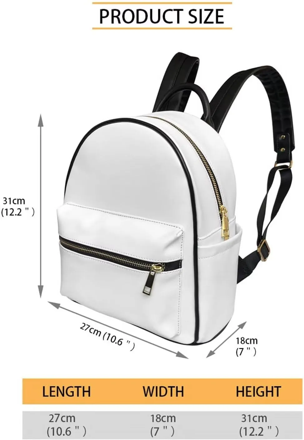 Black Skull Mini Backpack for Women Casual PU Leather Backpack Work Daypack Waterproof Travel Shoulders Bag with Front Zipper Pocket
